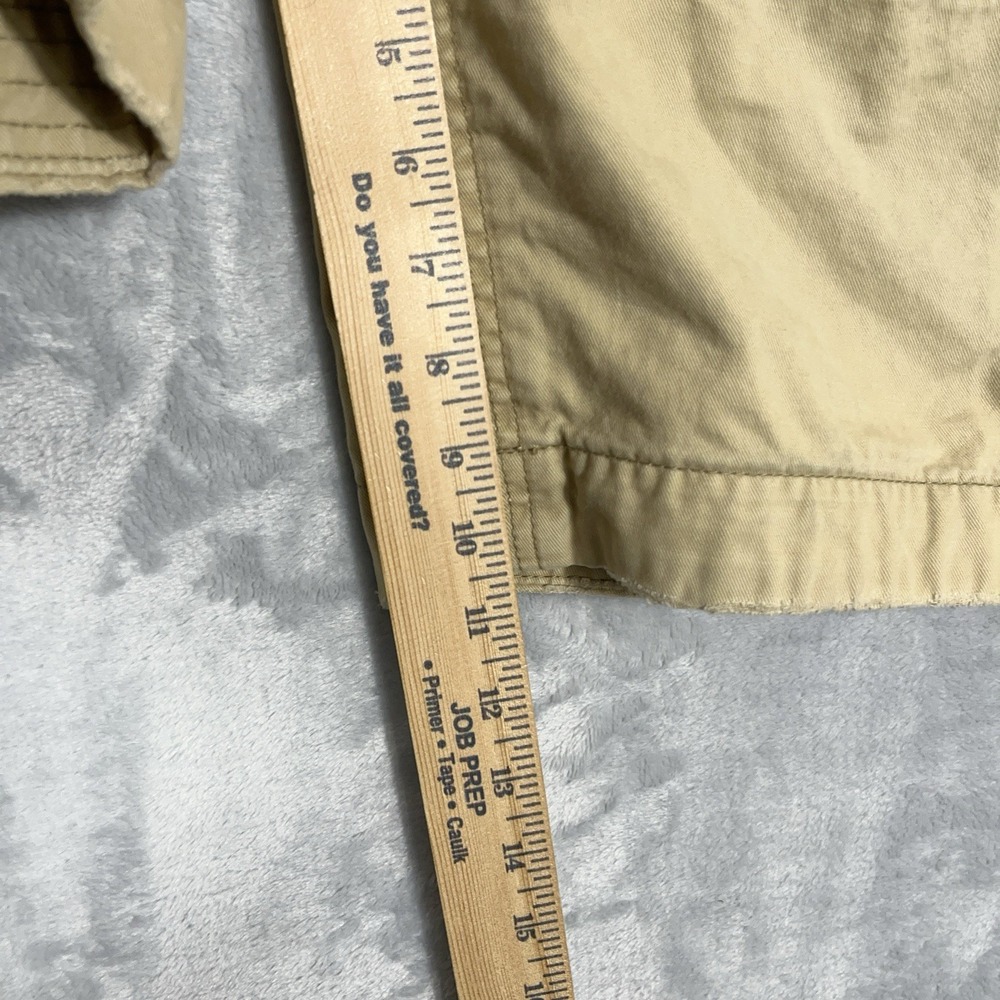 Hollister Y2K Cargo Shorts Mens 36 Beige Baggy Khaki Button Fly Canvas Pockets - Picture 7 of 11